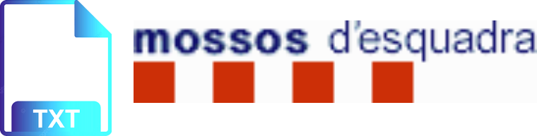 Mossos d'Esquadra — envío de partes en Cataluña
